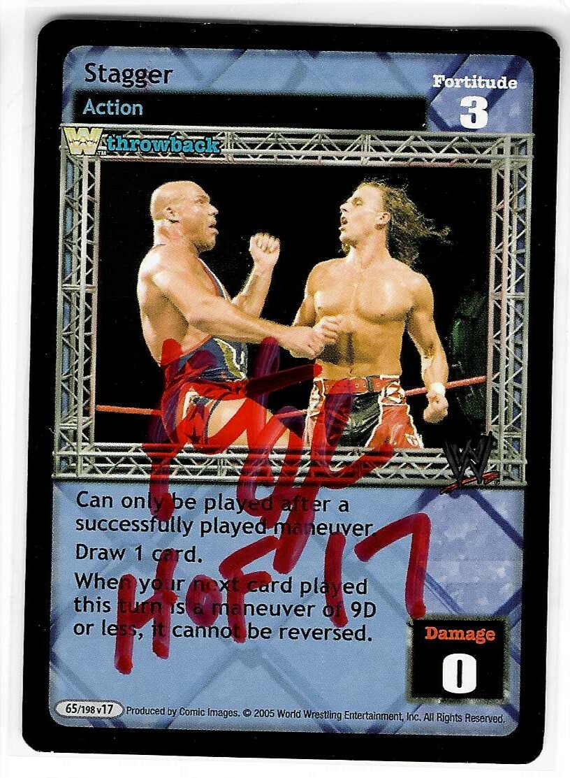 Kurt Angle Signed 2005 WWE Raw Deal Card #65 WWF