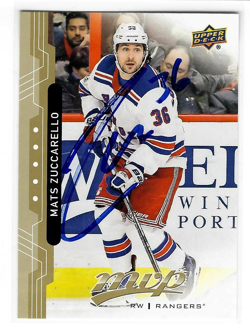 Mats Zuccarello Signed 2018/19 Upper Deck MVP Card #28
