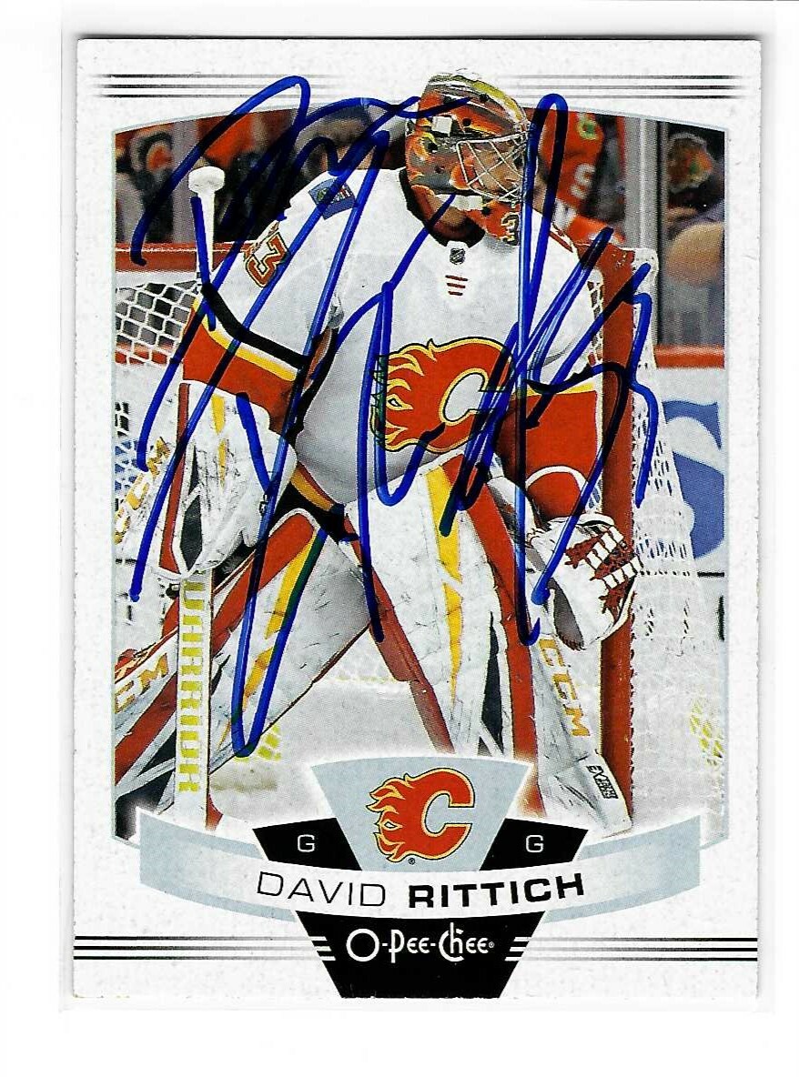 David Rittich Signed 2019/20 O-Pee-Chee Card #307