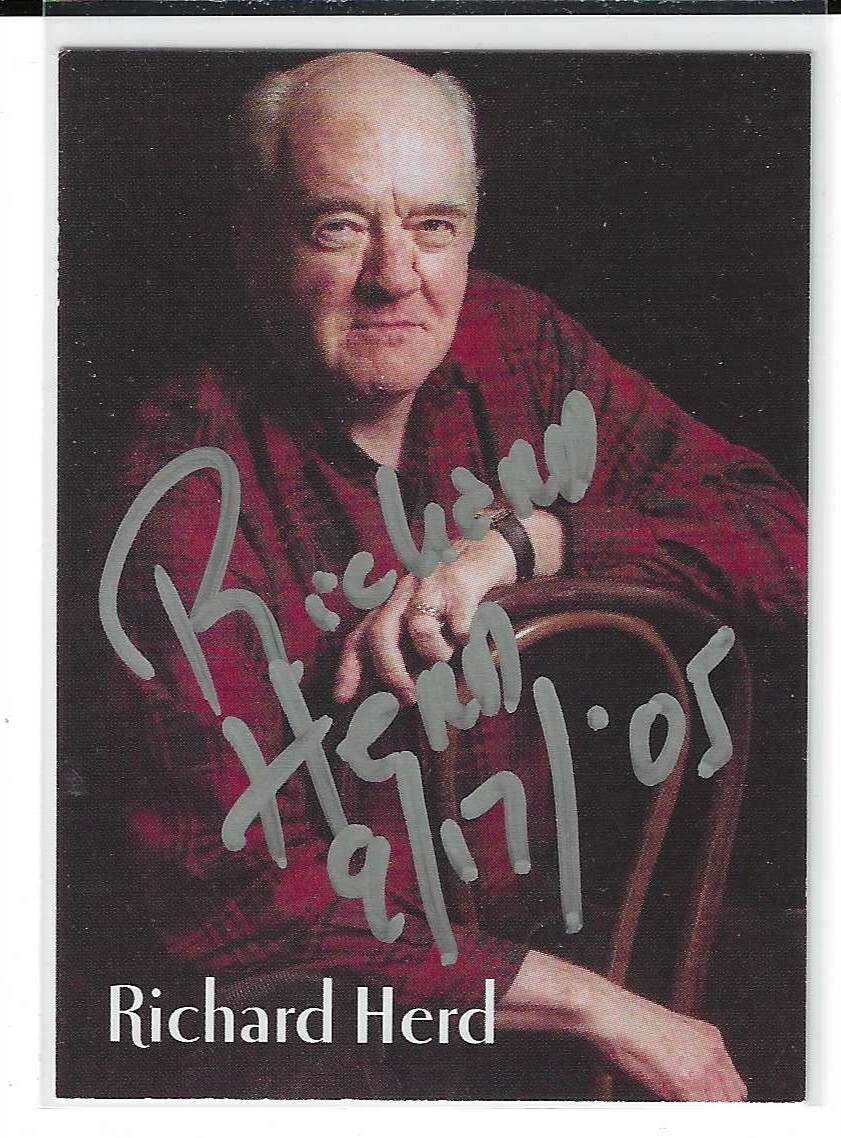 Richard Herd Signed 2005 Chicagoland Entertainment Expo Card Star Trek