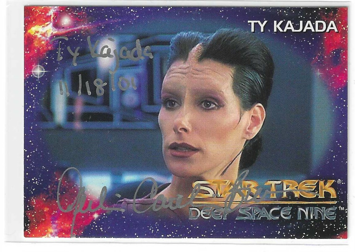 Julie Caitlin Brown Signed 1993 Skybox Star Trek Deep Space Nine Ty Kajada Card