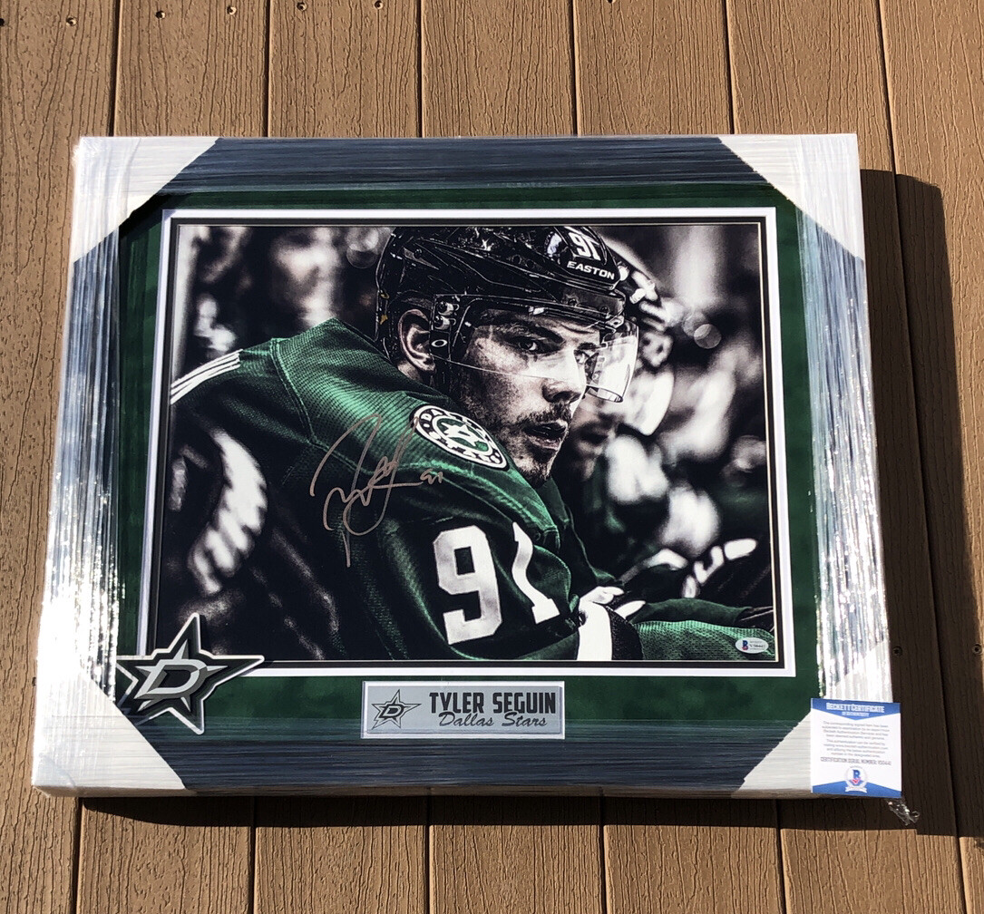 Tyler Seguin Signed Dallas Stars 22x26 Framed Canvas Beckett COA