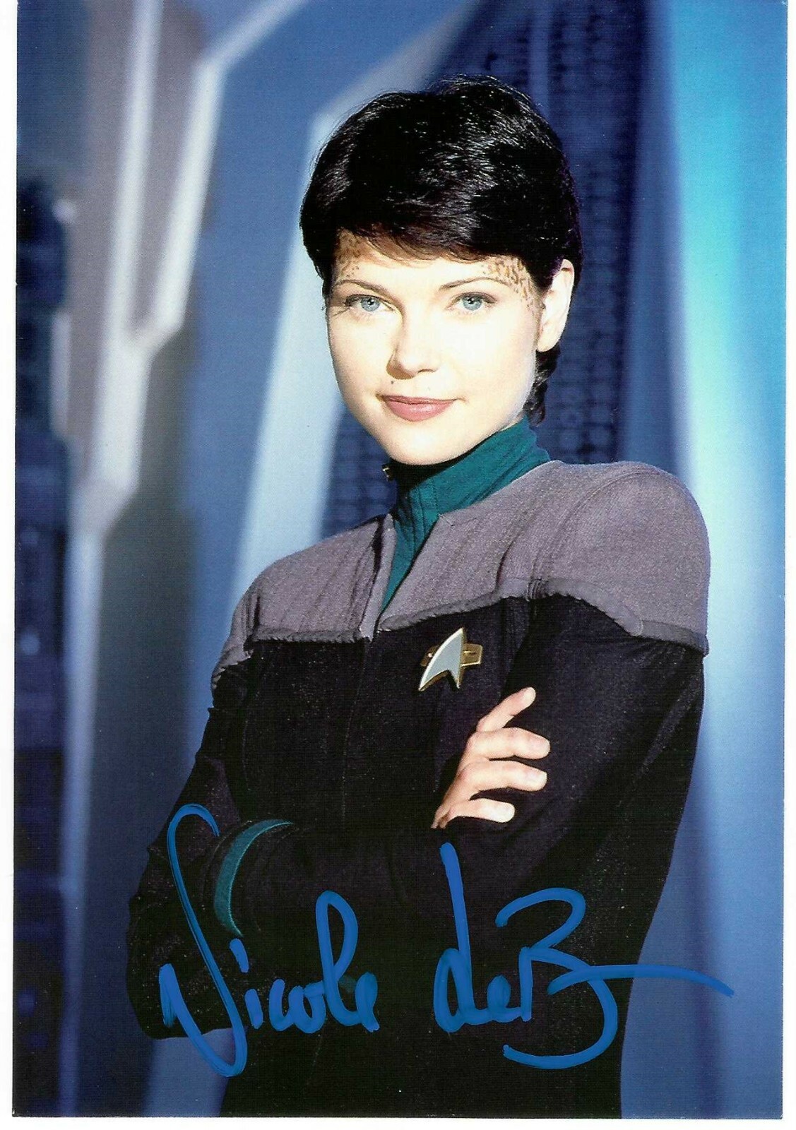 Nicole de Boer Signed Star Trek Deep Space Nine Ezri Dax Postcard