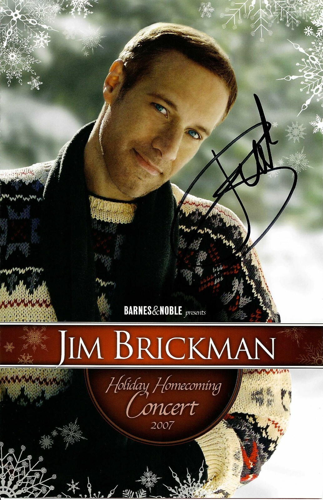 Jim Brickman Signed Barnes & Noble Live Concert Program