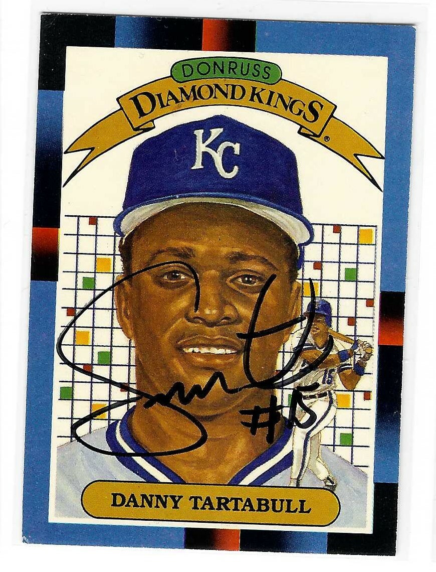 Danny Tartabull Signed 1988 Donruss Diamond Kings Card #5 Kansas City Royals