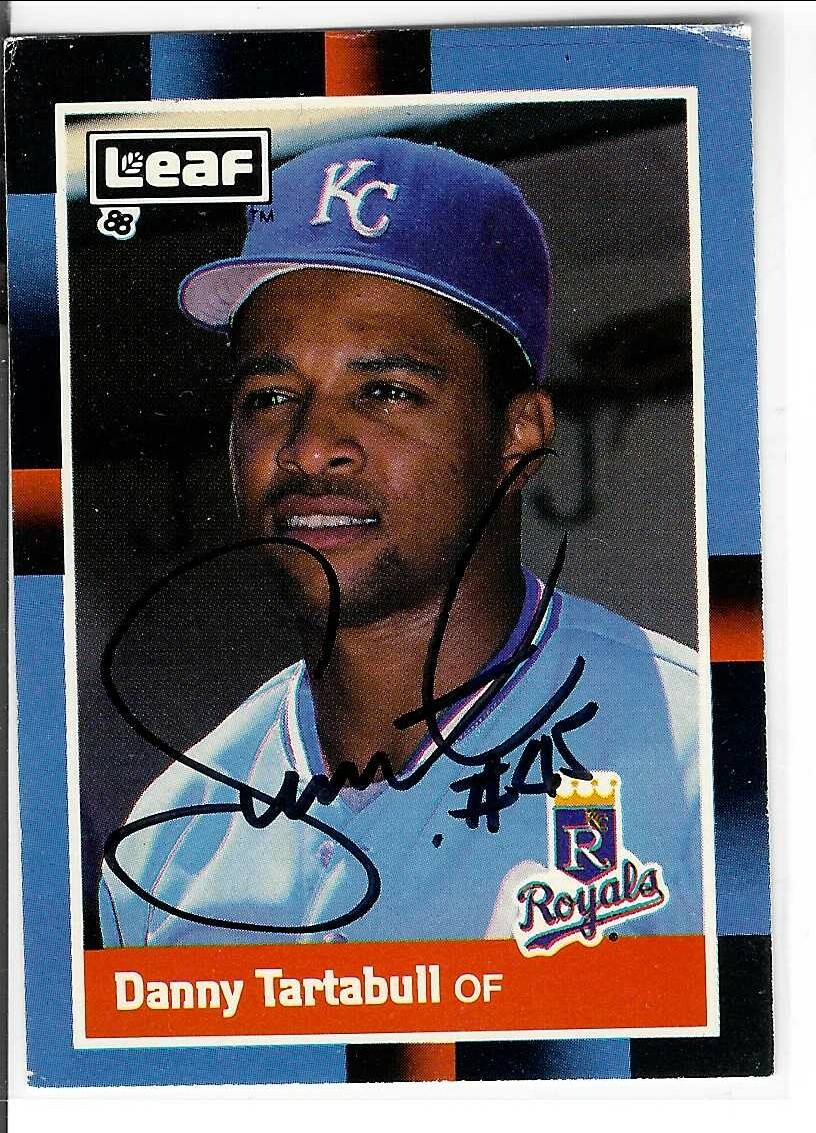 Danny Tartabull Signed 1988 Leaf Card #190 Kansas City Royals