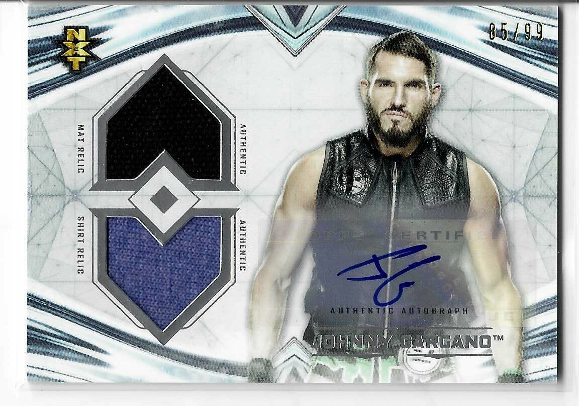 Johnny Gargano 2020 Topps Undisputed Autograph Dual Relic Card DRA-JG 85/99