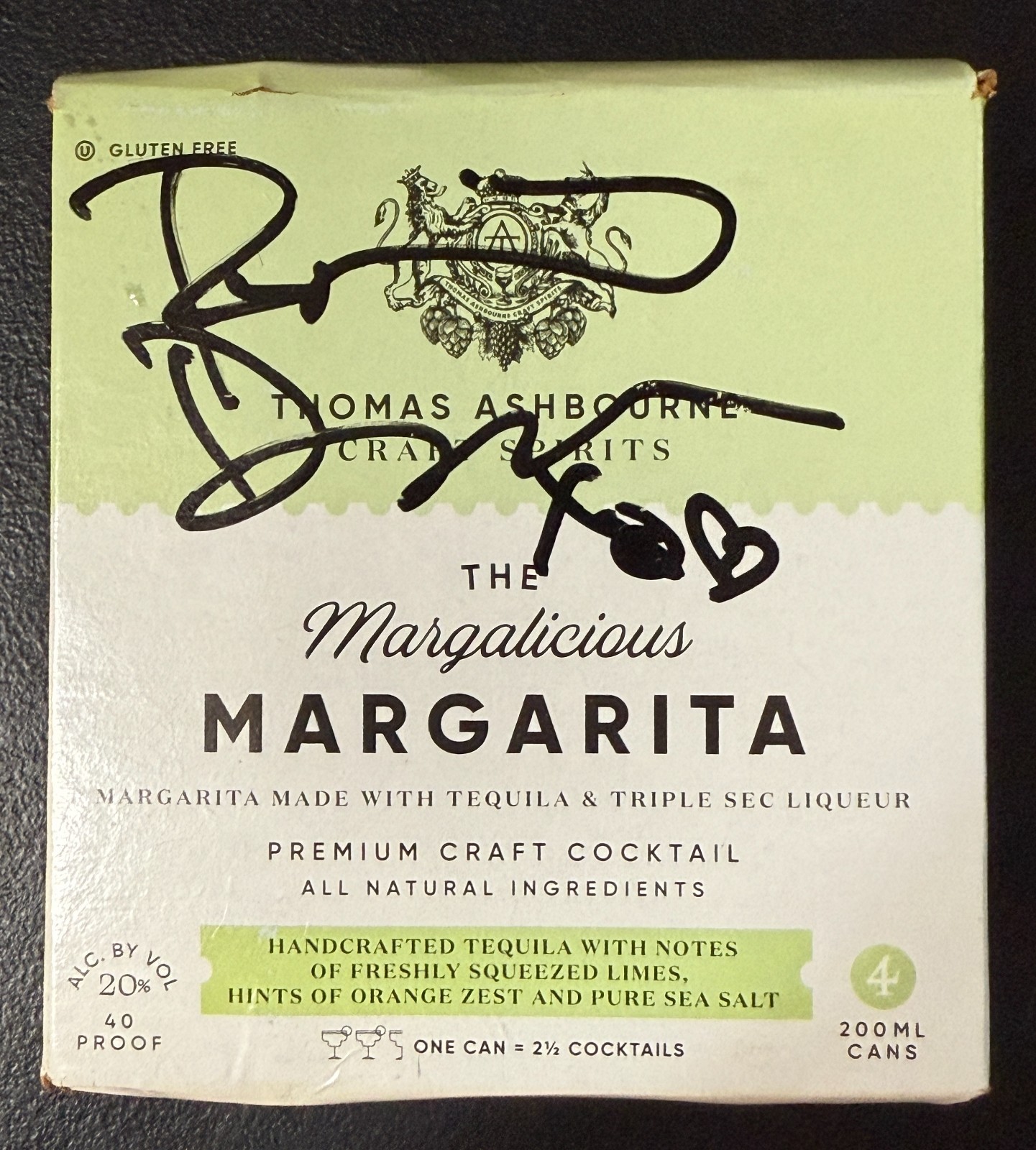 Rosario Dawson Star Wars Ahsoka Signed Margalicious Margarita Empty Box JSA