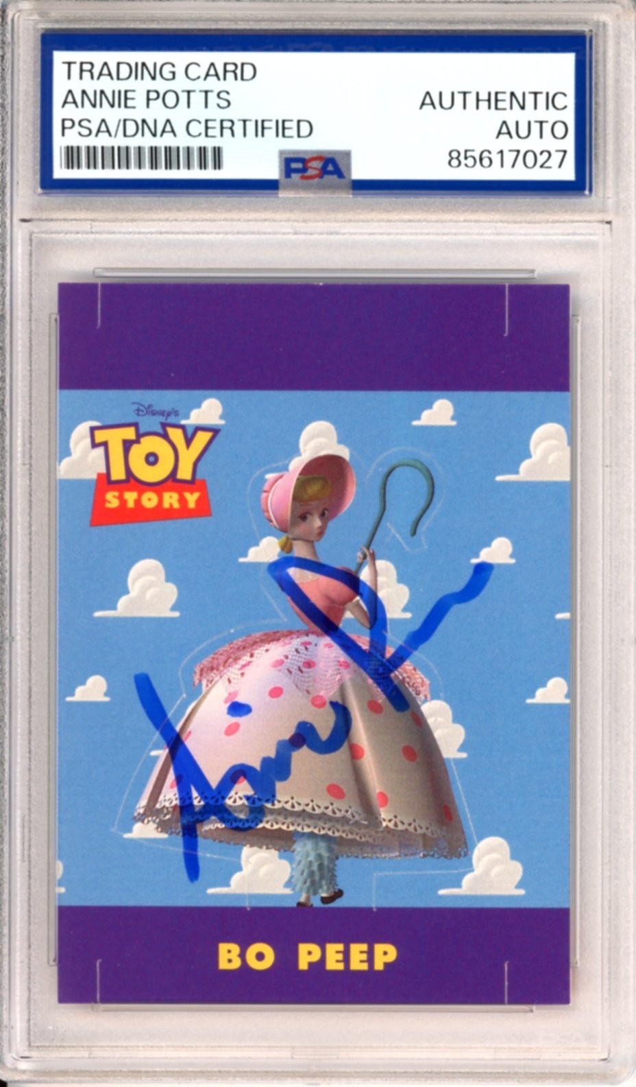 1995 DISNEY SKYBOX TOY STORY SIGNED POP-UP CARD BO PEEP ANNIE POTTS PSA DNA COA