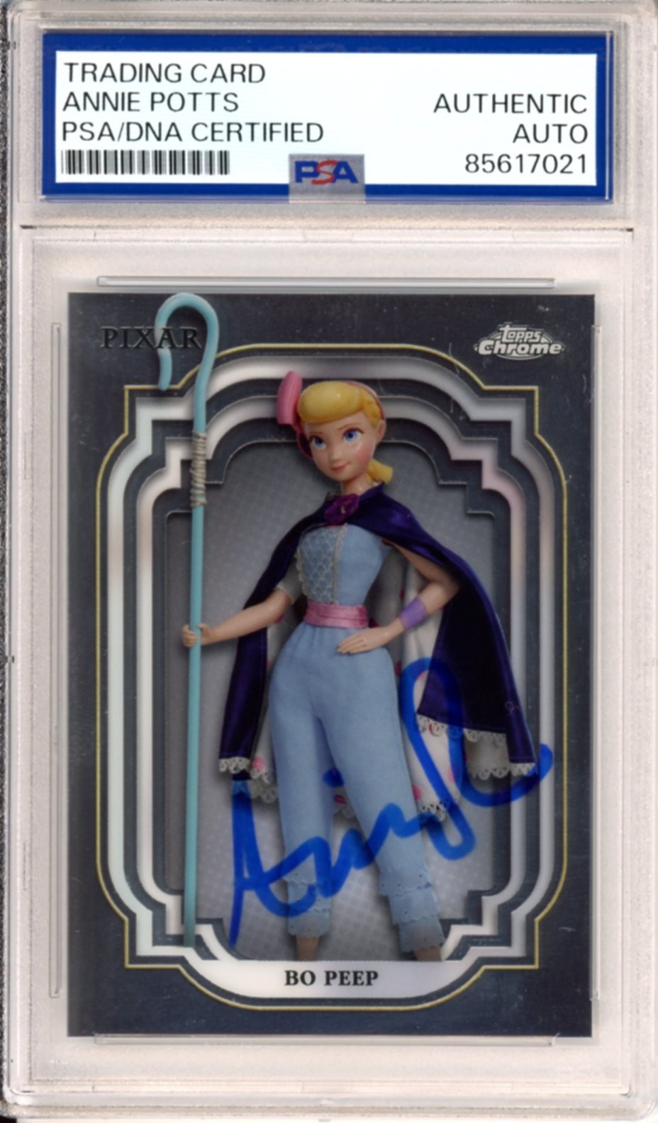 2024 DISNEY TOPPS CHROME TOY STORY SIGNED BO PEEP ANNIE POTTS PSA DNA AUTOGRAPH
