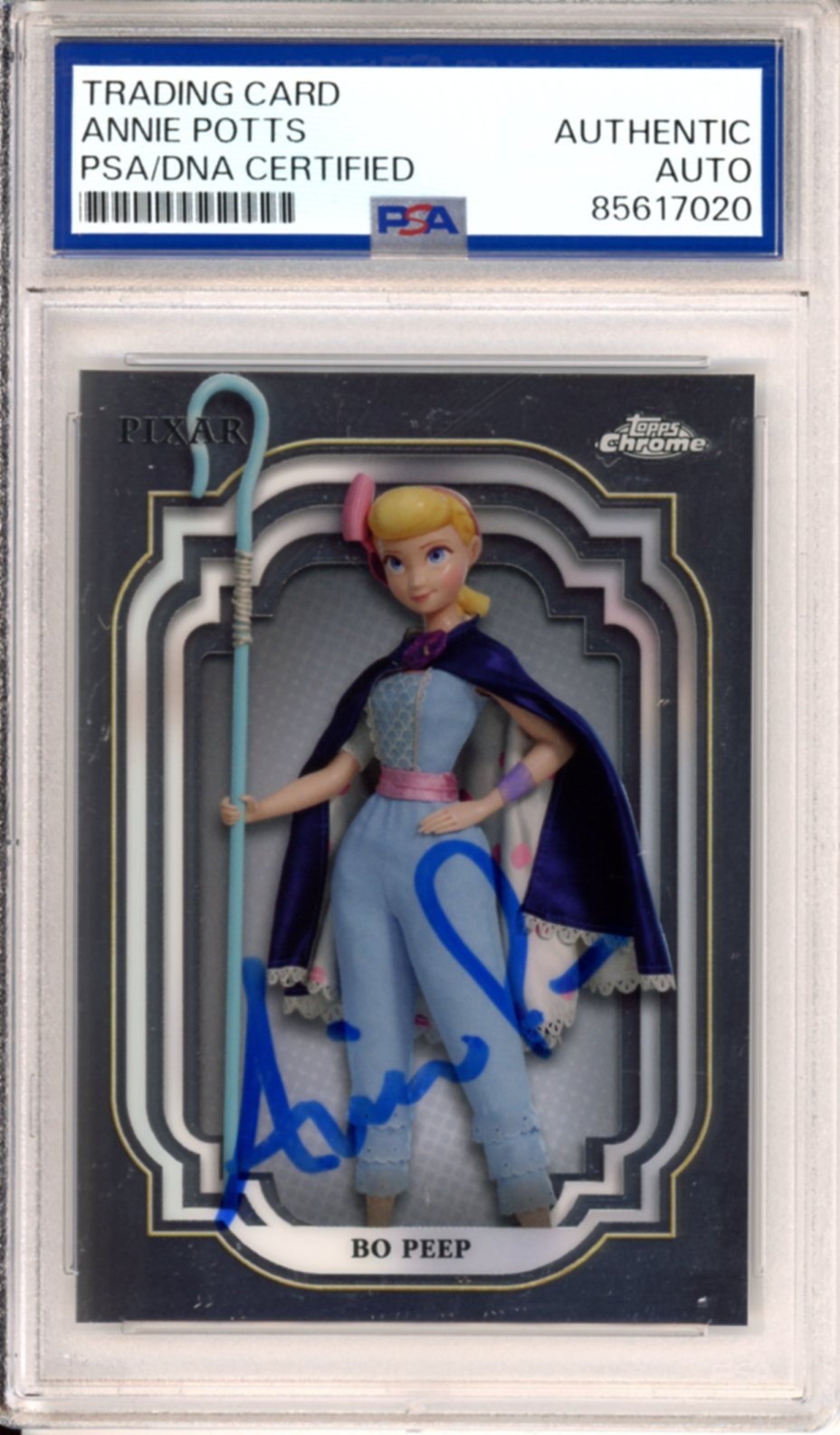 2024 TOPPS CHROME DISNEY TOY STORY SIGNED BO PEEP ANNIE POTTS PSA DNA AUTOGRAPH