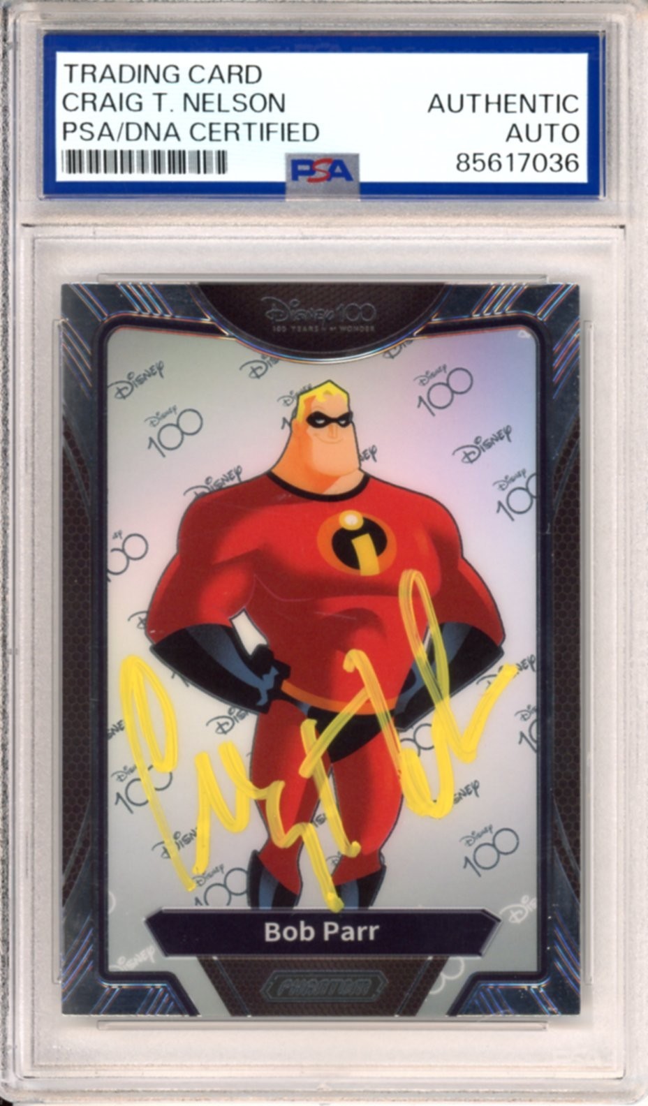 2023 KAKAWOW DISNEY 100 CHROME SIGNED MR. INCREDIBLE CRAIG T NELSON PSA DNA COA