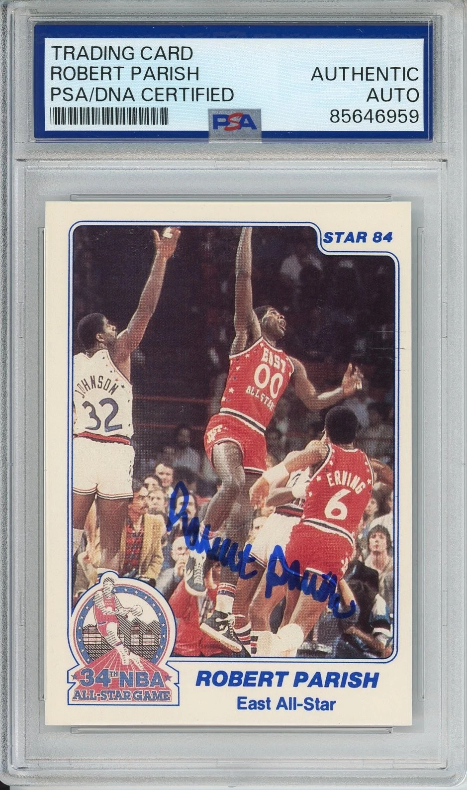 1984 STAR ROBERT PARISH CELTICS HOF SIGNED CARD PSA DNA COA CERTIFIED AUTOGRAPH