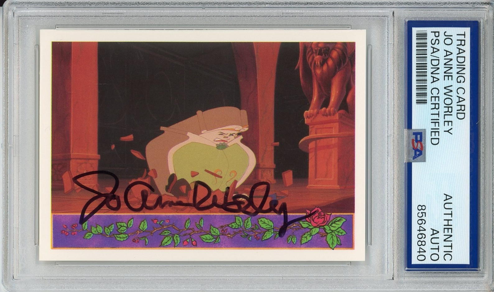 1992 UPPER DECK BEAUTY THE BEAST WARDROBE SIGNED CARD JO ANNE WORLEY PSA DNA COA COLLECTIBLE MEMORABILIA