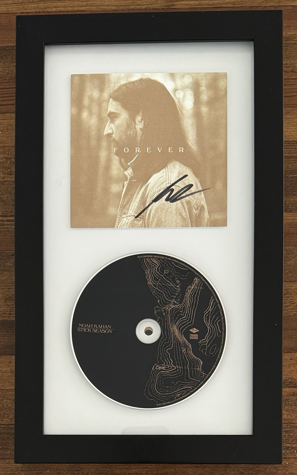 FRAMED Noah Kahan Stick Season SIGNED Cover Card & CD PSA DNA COA Autograph