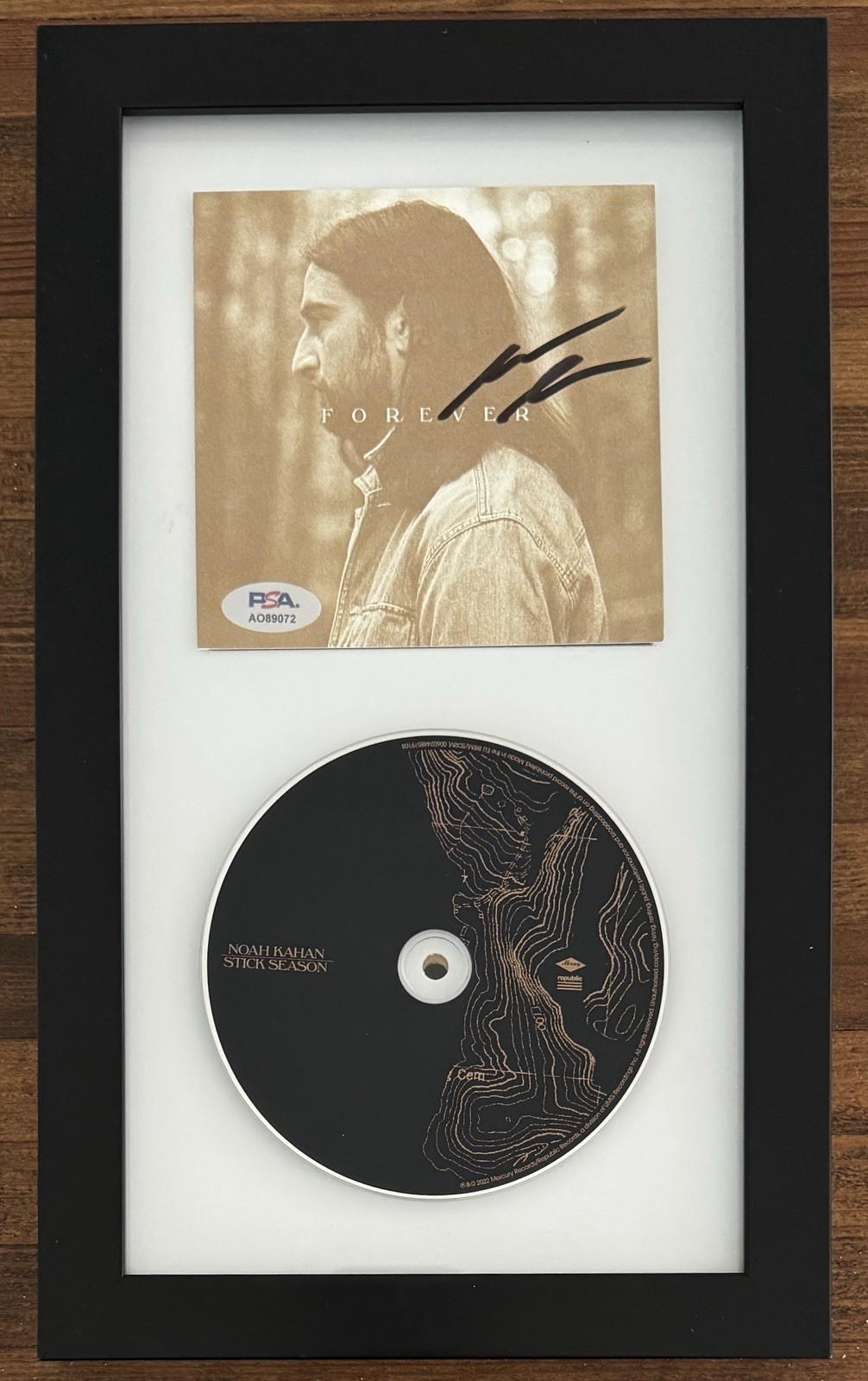 FRAMED Noah Kahan Stick Season SIGNED Cover Card & CD PSA DNA COA Autographed