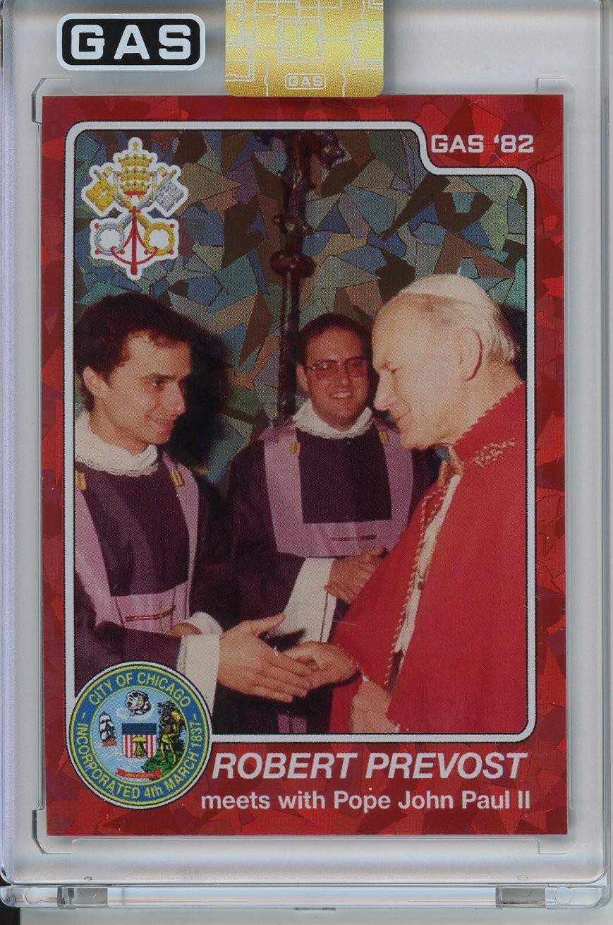 2025 GAS Trading Cards Pope Leo XIV Rookie Card RC Robert Prevost #'d 74/100