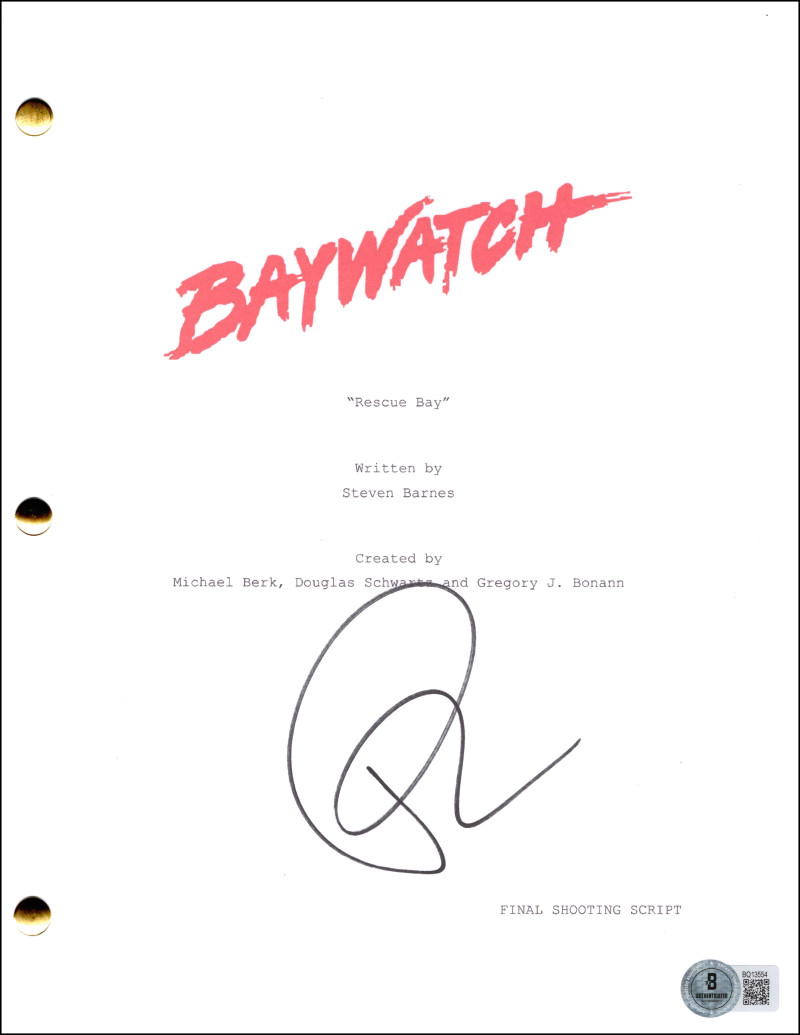 Pamela Anderson Signed Autograph Baywatch Rescue Bay Script Screenplay BAS COA