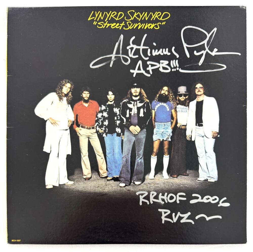 Artimus Pyle Lynyrd Skynyrd Signed Autograph Album Record Street Survivors JSA