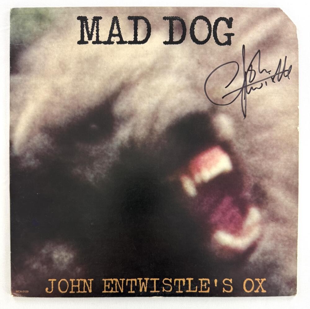 John Entwistle The Who Signed Autograph Album Vinyl Record LP - Mad Dog JSA COA