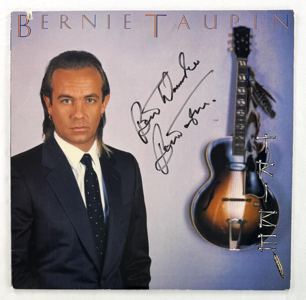 Bernie Taupin Signed Autograph Album Vinyl Record LP - Tribe w/ JSA COA