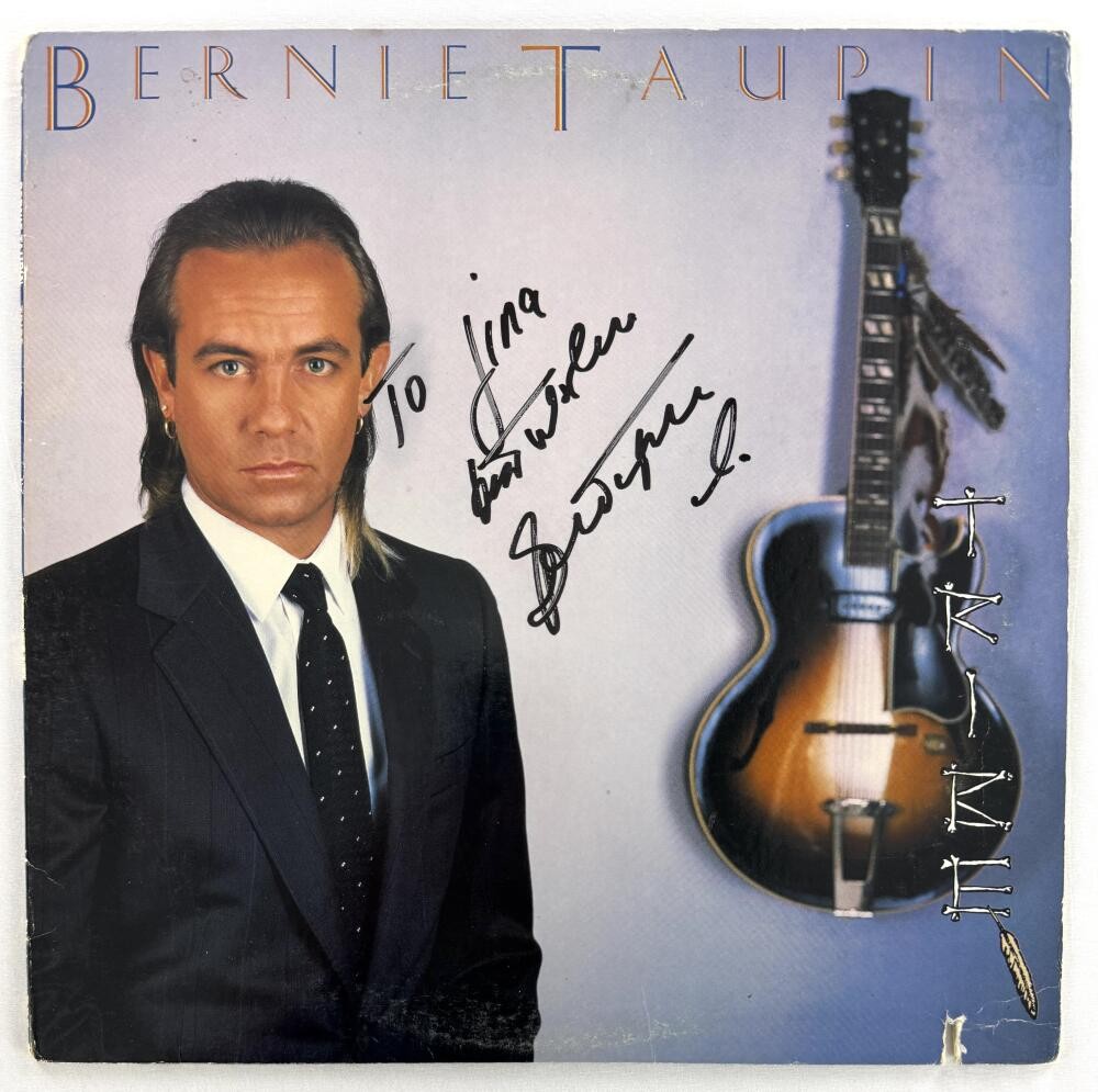 Bernie Taupin Signed Autograph Album Vinyl Record LP Tribe w/ JSA COA