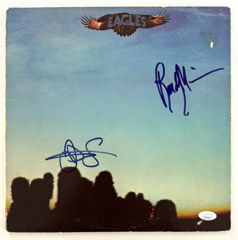 Randy Meisner & JD Souther Signed Autograph Eagles Album Vinyl Record - JSA COA