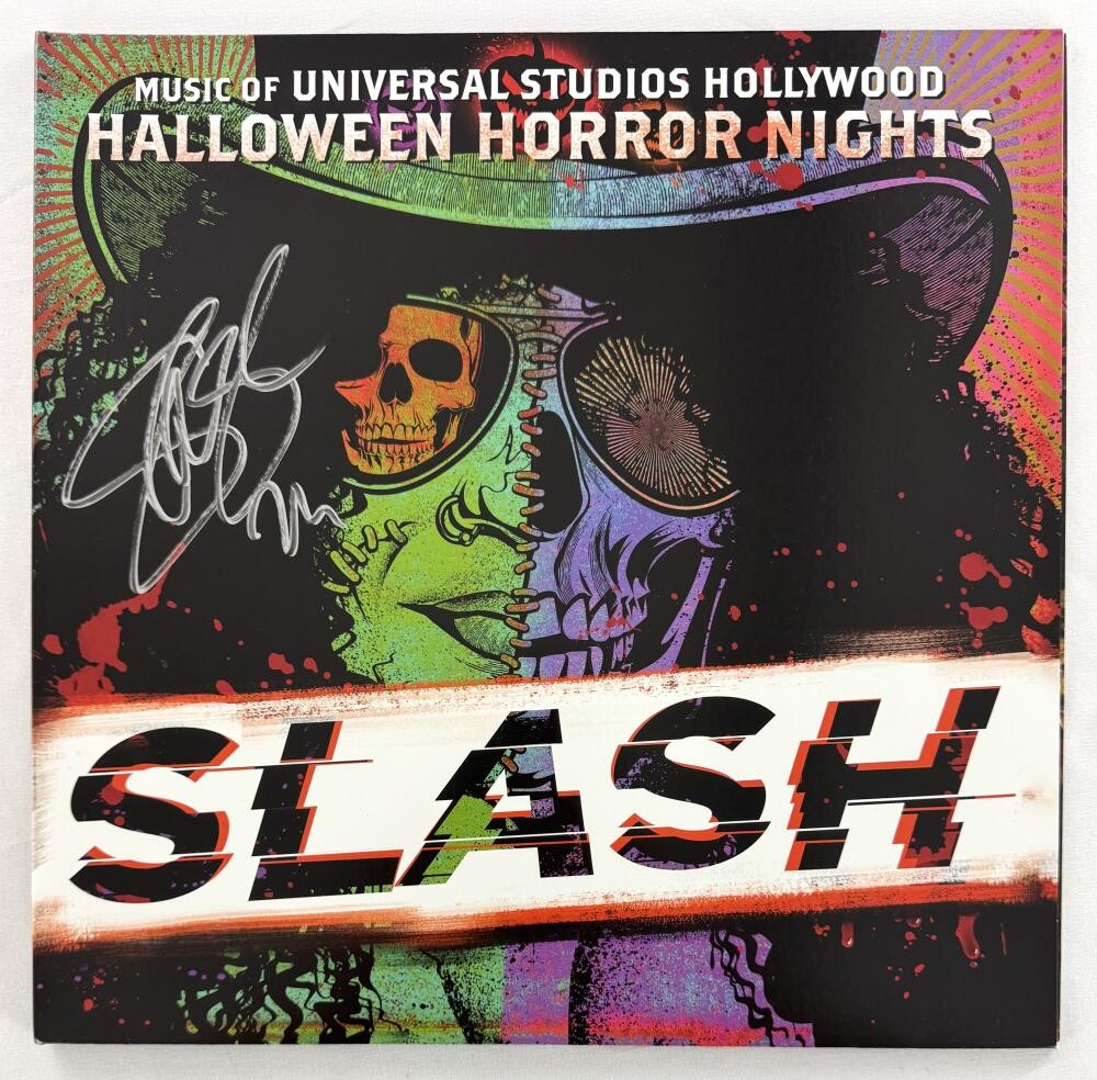 Slash GnR Signed Autograph Album Vinyl Record LP Halloween Horror Nights JSA COA