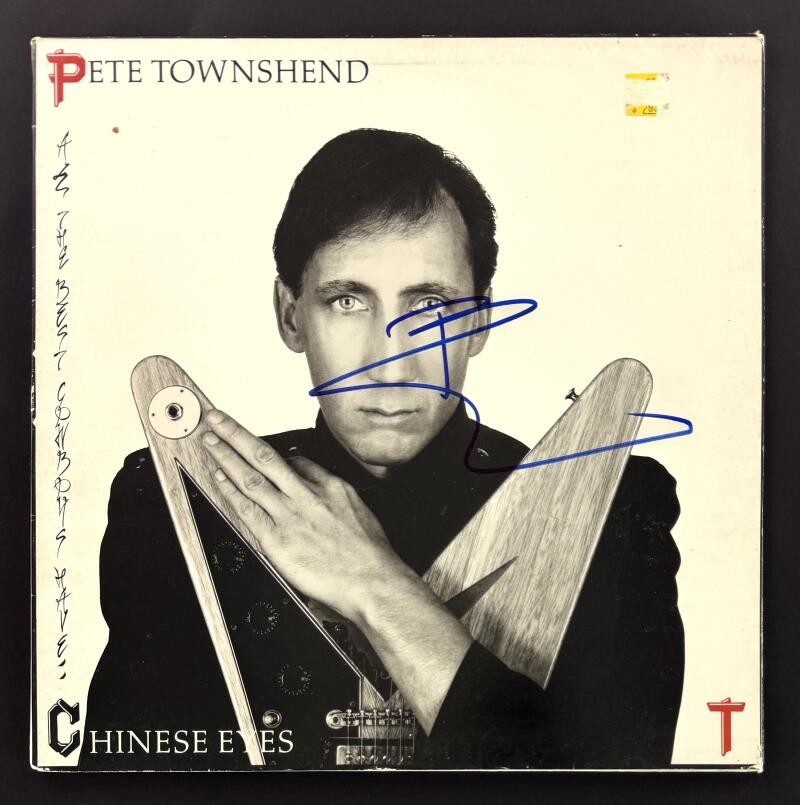 Pete Townshend The Who Signed Autograph Album Vinyl Record  Chinese Eyes JSA COA