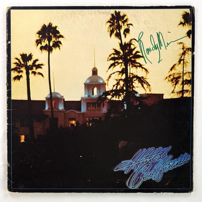 Randy Meisner Signed Autograph Album Record Eagles Hotel California w/ JSA COA