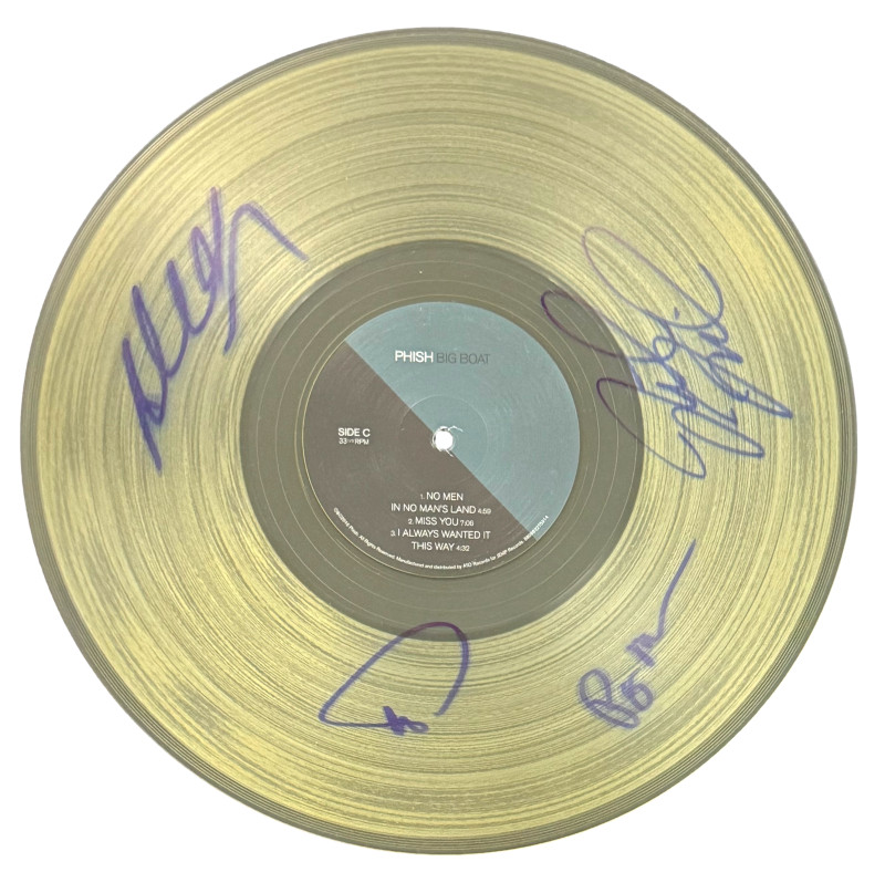 Phish Full Band Signed Autograph Vinyl Record Disc - Jon Fishman +3 w/ JSA COA