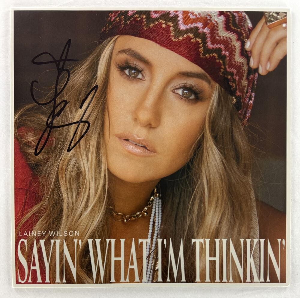 Lainey Wilson Signed Autograph Album Record - Sayin What I'm Thinkin Beckett COA