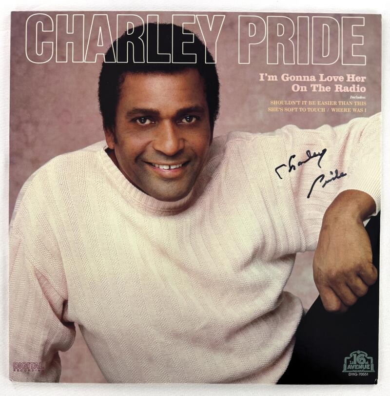Charley Pride Signed Autograph Album Vinyl Record  Love Her on the Radio Beckett
