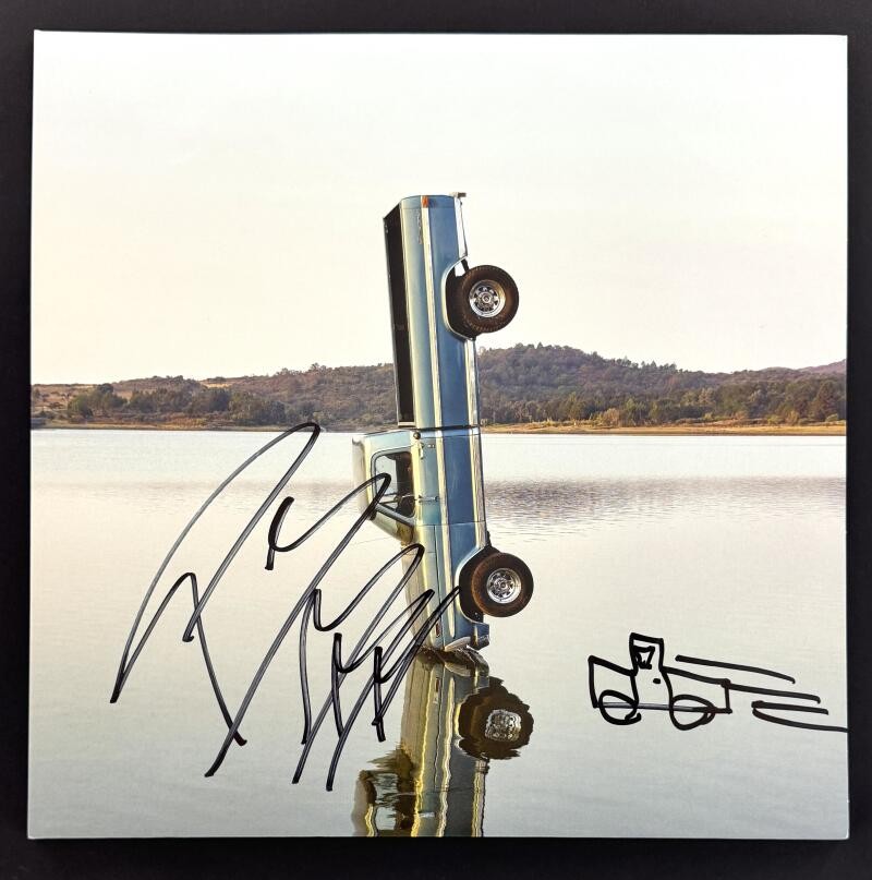 Austin Post Malone Signed Autograph Album LP w/ Original Art Sketch Beckett COA