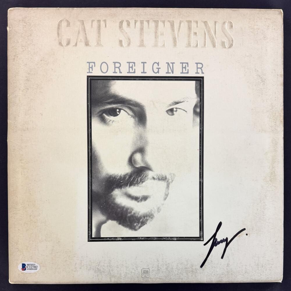 Yusuf Islam / Cat Stevens Signed Autograph Album Record - Foreigner Beckett COA