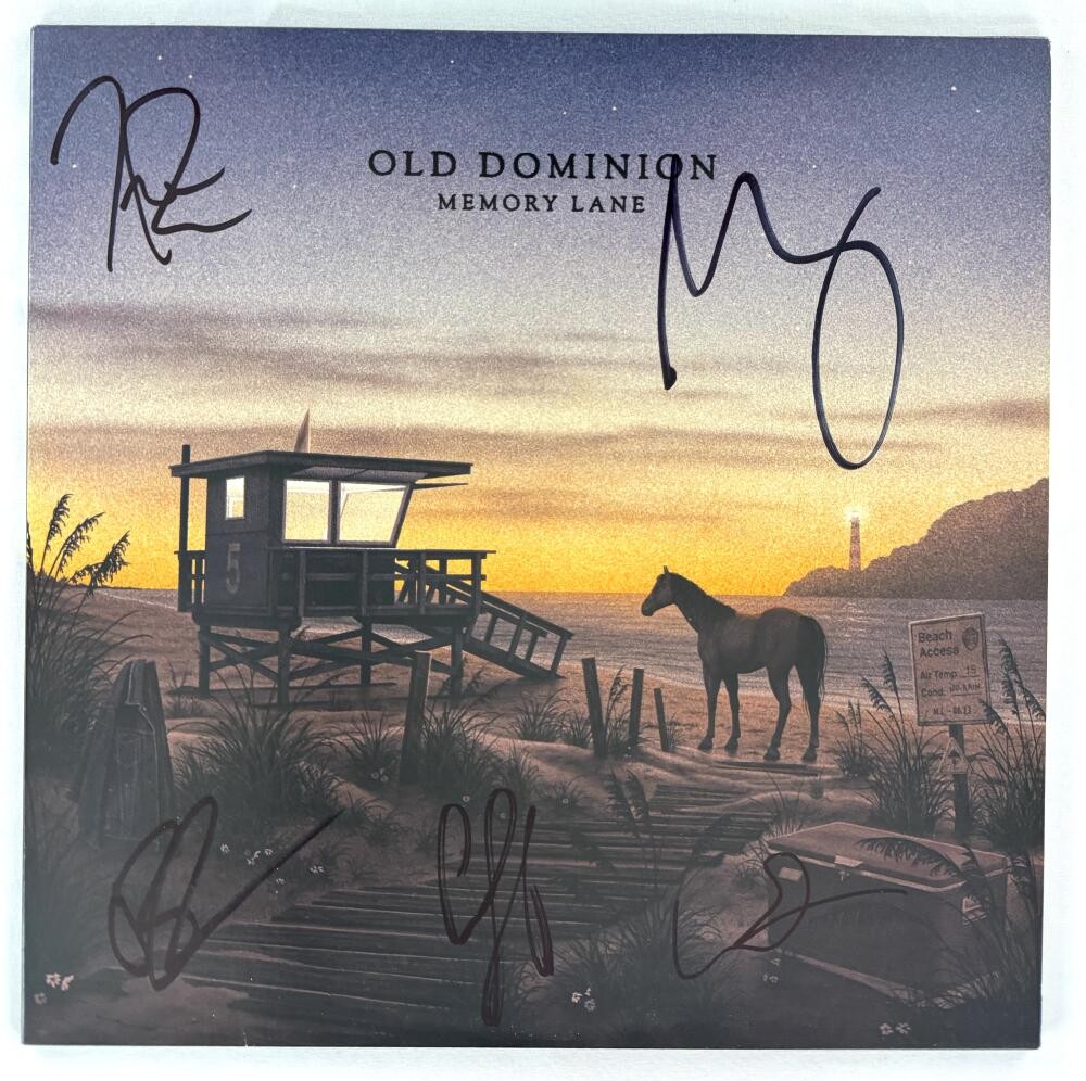 Old Dominion Complete Band x5 Signed Autograph Memory Lane Album Vinyl Record