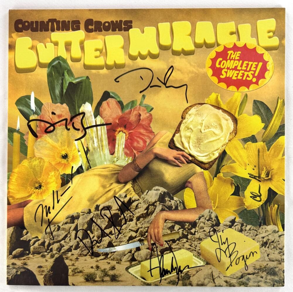 Counting Crows Full Band Signed Autograph Album Vinyl Record LP Adam Duritz +6