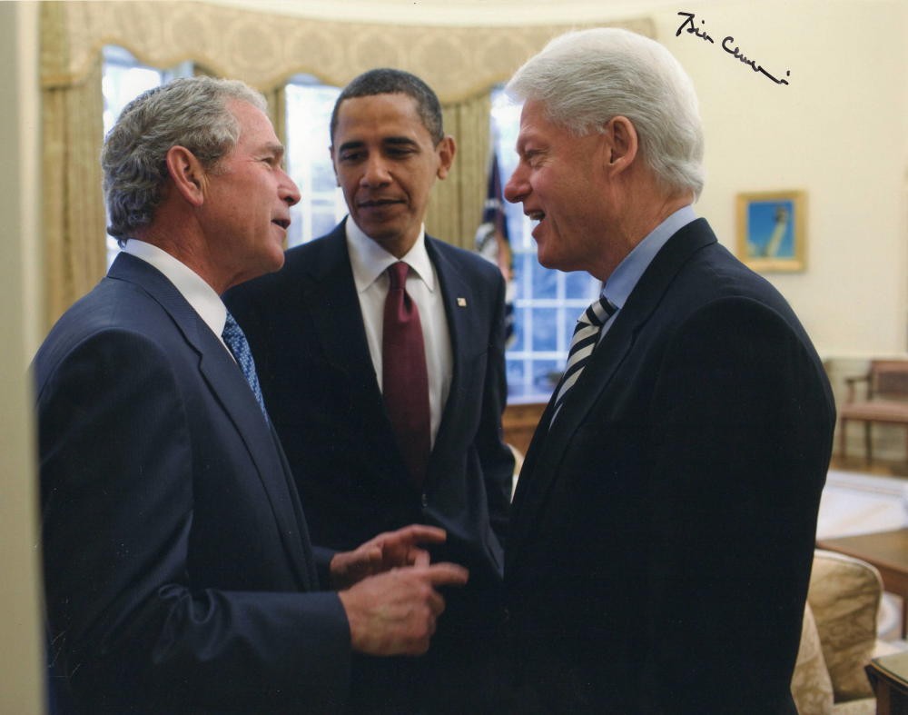 BILL CLINTON SIGNED AUTOGRAPHED 11x14 PHOTO -BARACK OBAMA, GEORGE W BUSH HILLARY