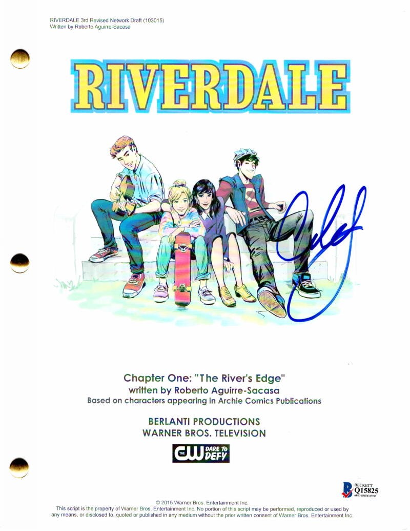 COLE SPROUSE SIGNED AUTOGRAPH - RIVERDALE PILOT EPISODE SCRIPT - LILI REINHART