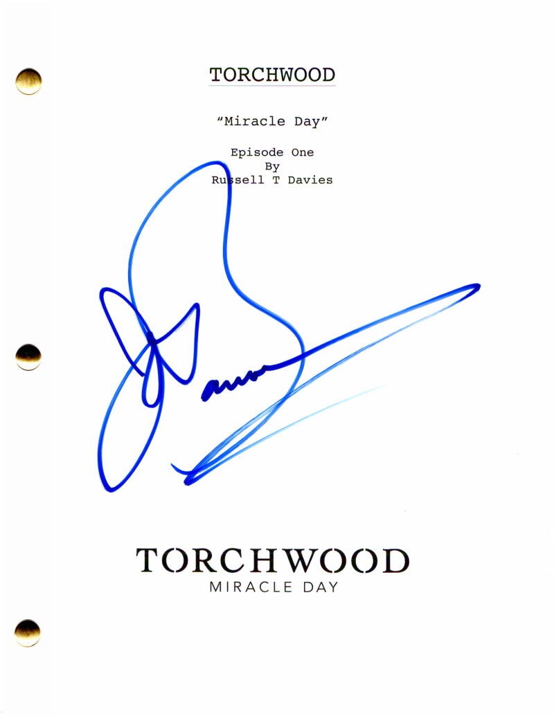 JOHN BARROWMAN SIGNED AUTOGRAPH -TORCHWOOD MIRACLE DAY EPISODE SCRIPT DOCTOR WHO