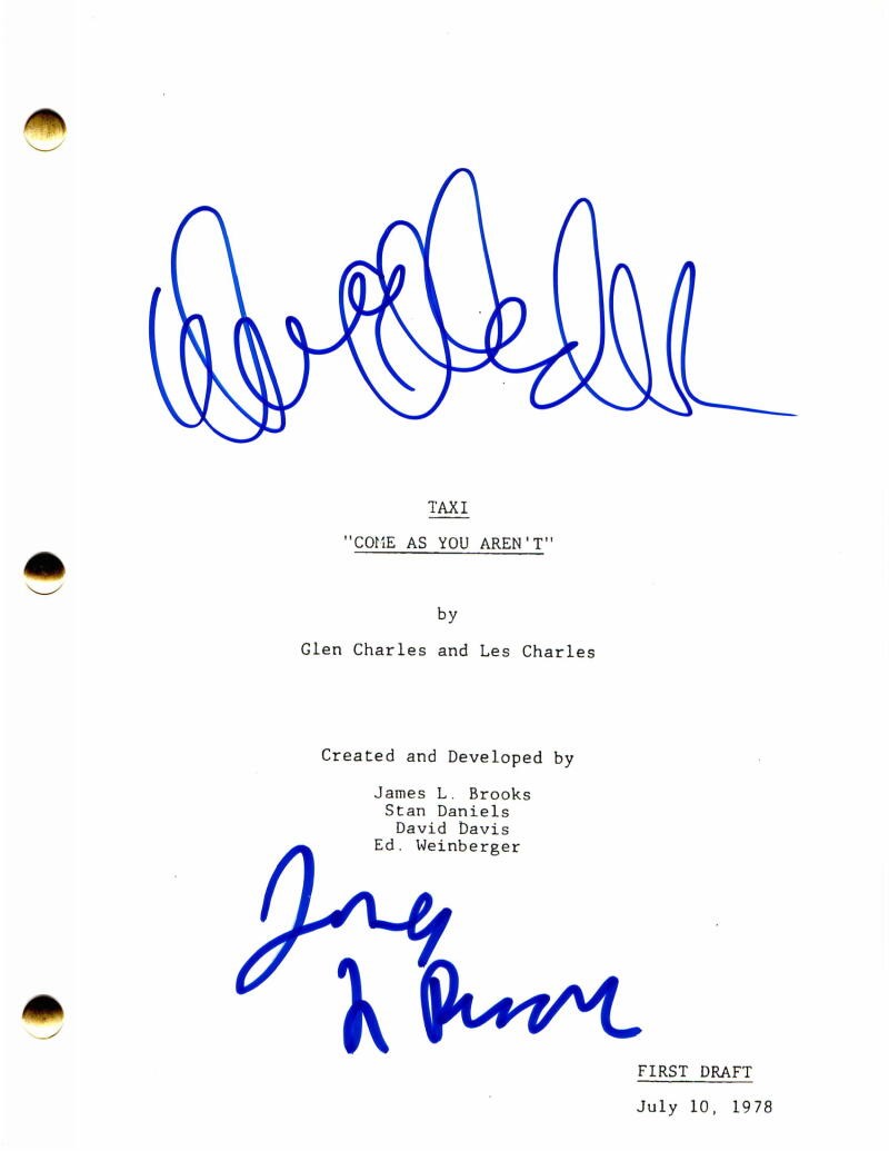 JAMES L BROOKS & DANNY DEVITO SIGNED AUTOGRAPH - TAXI FULL EPISODE SCRIPT