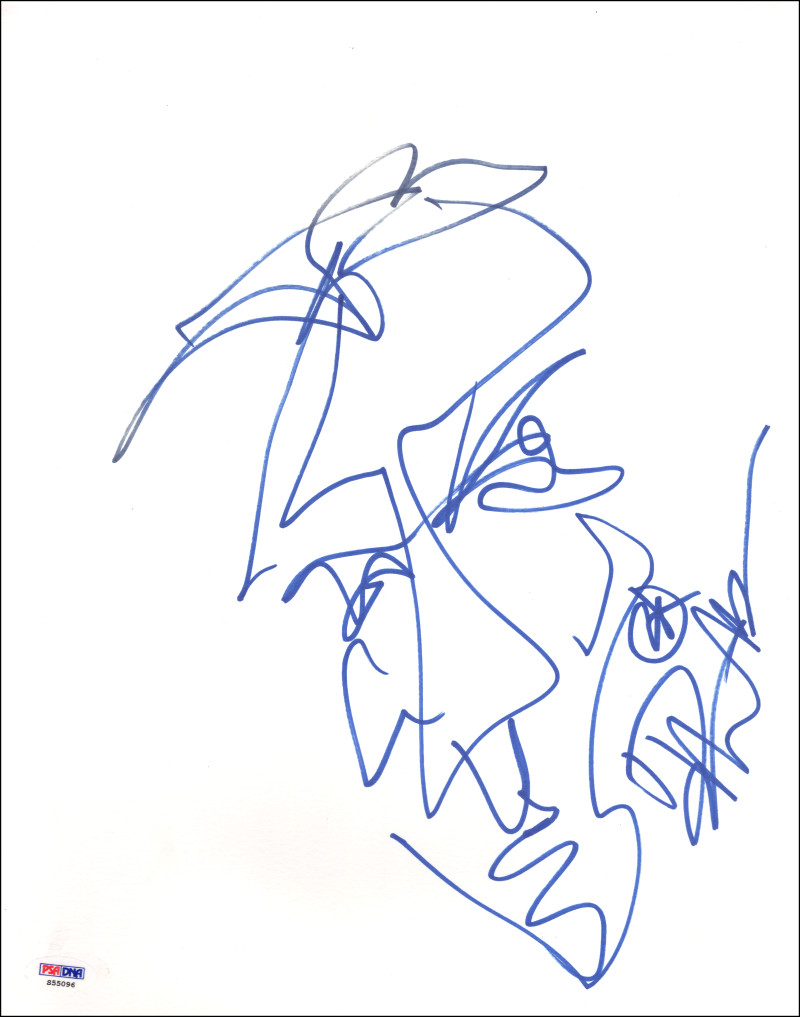 Dave Matthews Signed Autograph 11x14 Original Art Hand Drawn Huge Sketch PSA COA