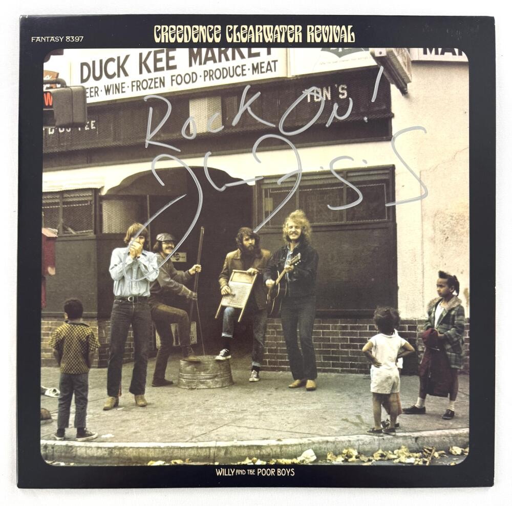 John Fogerty Signed Autograph CCR Willy and the Poor Boys Album Record - Beckett