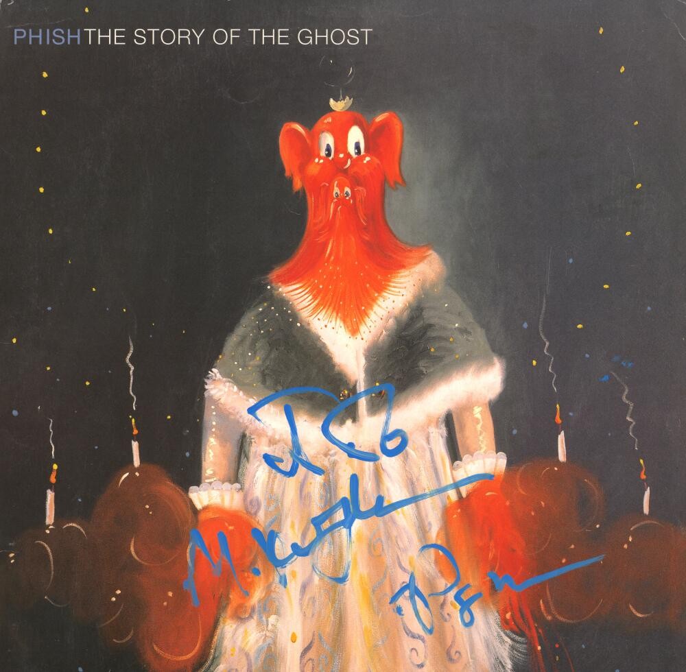 Phish Band x3 Signed Autograph 12x12 Album LP Insert - Trey Anastasio Mike Page