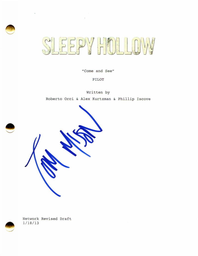 TOM MISON SIGNED AUTOGRAPH - SLEEPY HOLLOW FULL PILOT SCRIPT - WATCHMEN