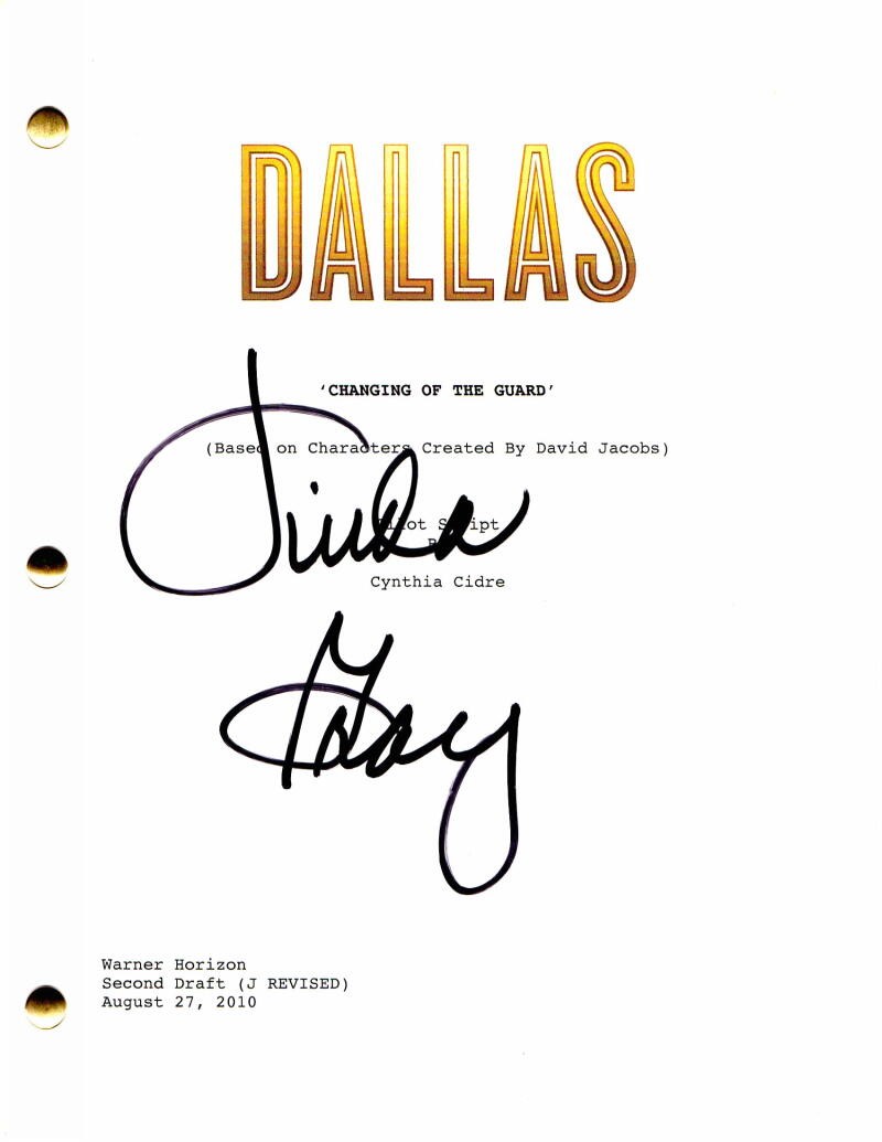 LINDA GRAY SIGNED AUTOGRAPH - DALLAS 2012 FULL PILOT SCRIPT - JORDANA BREWSTER