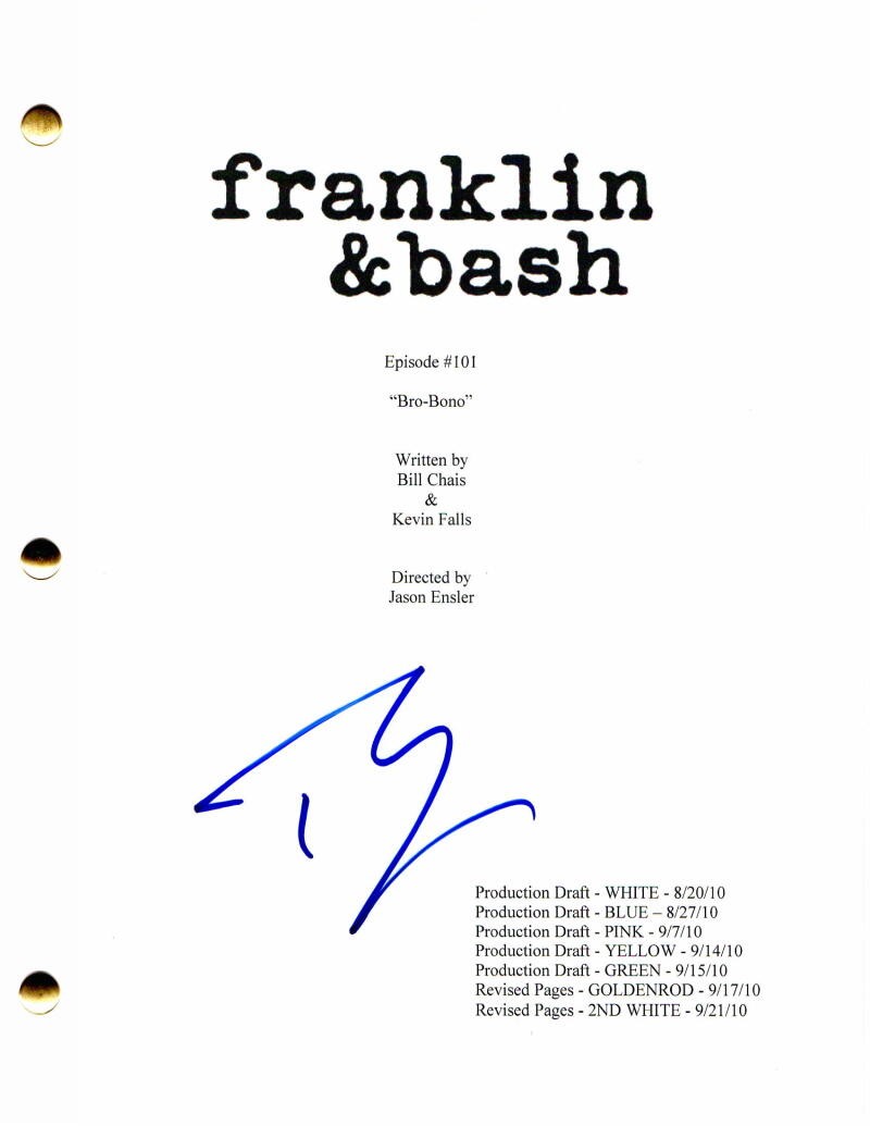 BRECKIN MEYER SIGNED AUTOGRAPH -FRANKLIN & BASH PILOT SCRIPT MARK-PAUL GOSSELAAR