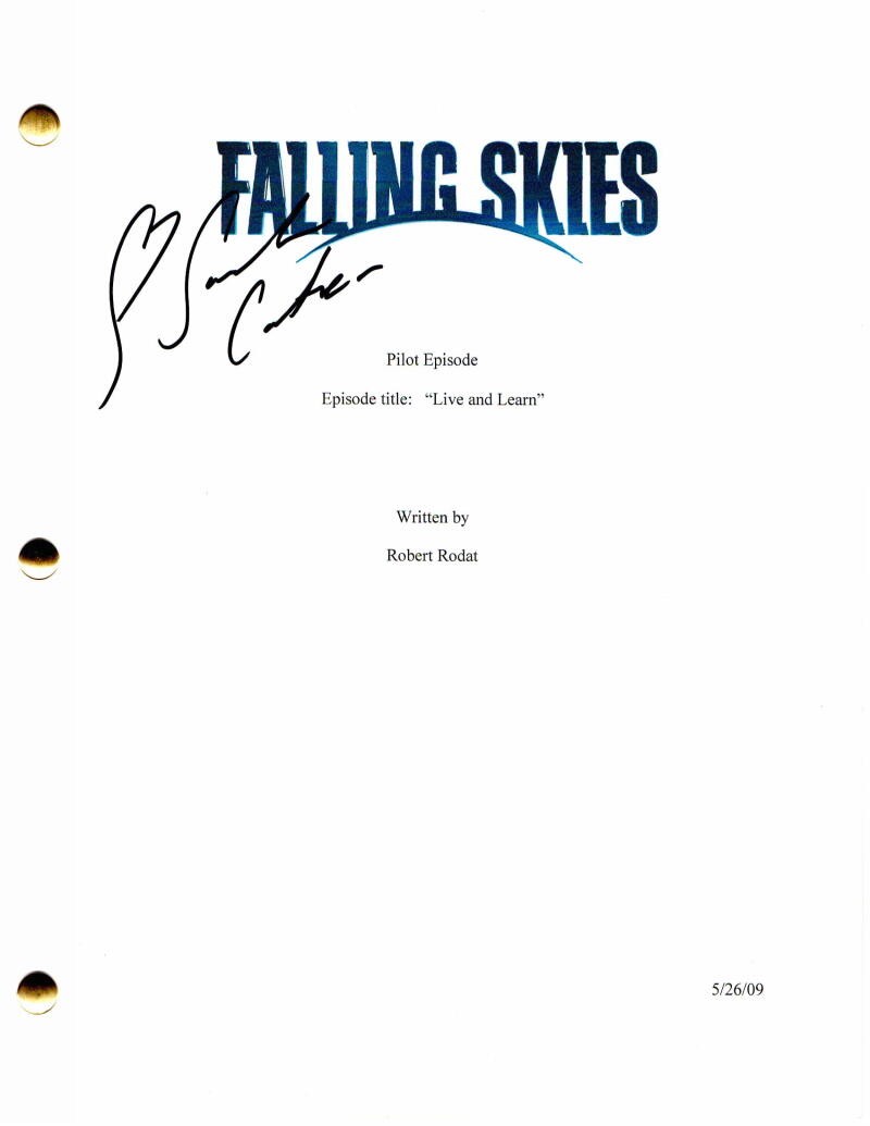 SARAH CARTER SIGNED AUTOGRAPH - FALLING SKIES FULL PILOT SCRIPT STEVEN SPIELBERG