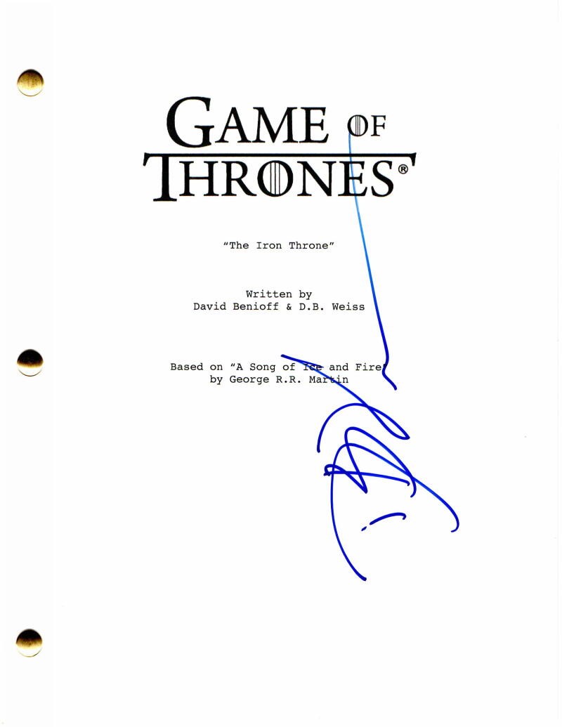 DB D.B. WEISS SIGNED AUTOGRAPH - GAME OF THRONES FINAL EPISODE FULL SCRIPT