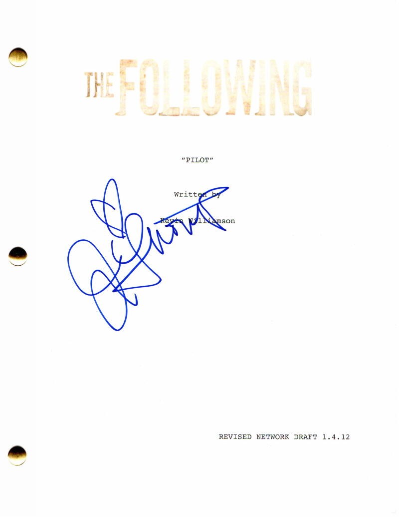 JESSICA STROUP SIGNED AUTOGRAPH - THE FOLLOWING FULL PILOT SCRIPT - KEVIN BACON